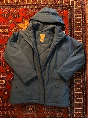 L.L. Bean Women's Hooded Puffer Jacket - Slate Blue